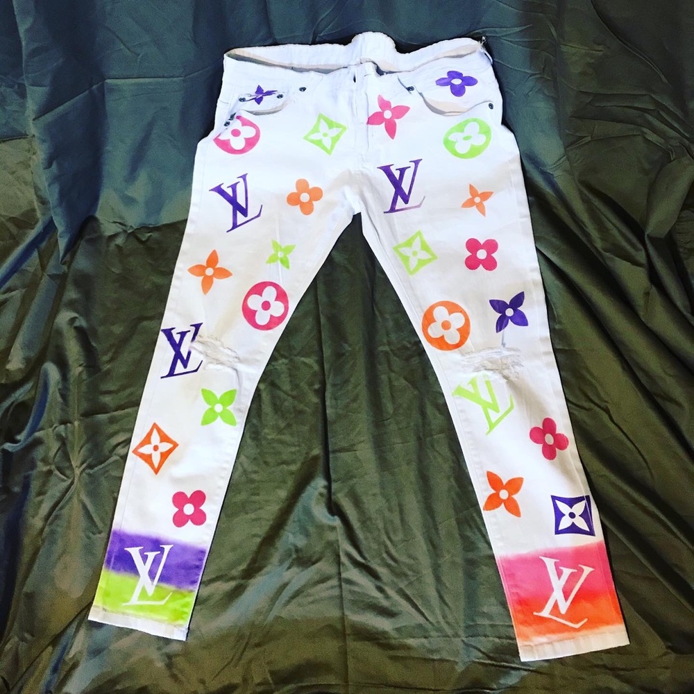 Custom Louis Vuitton jeans
